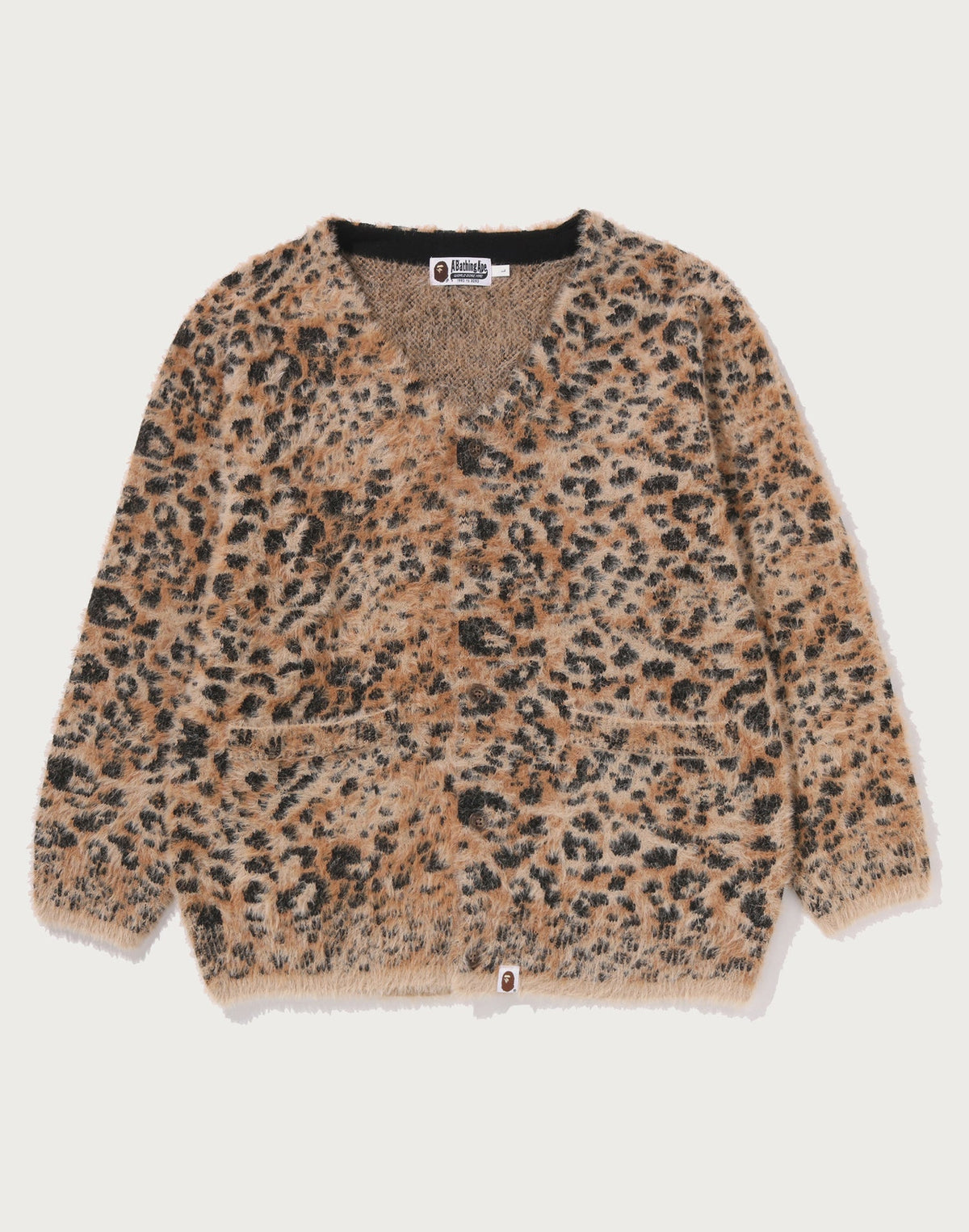 WILD LEOPARD PATTERN SHAGGY CARDIGAN MENS