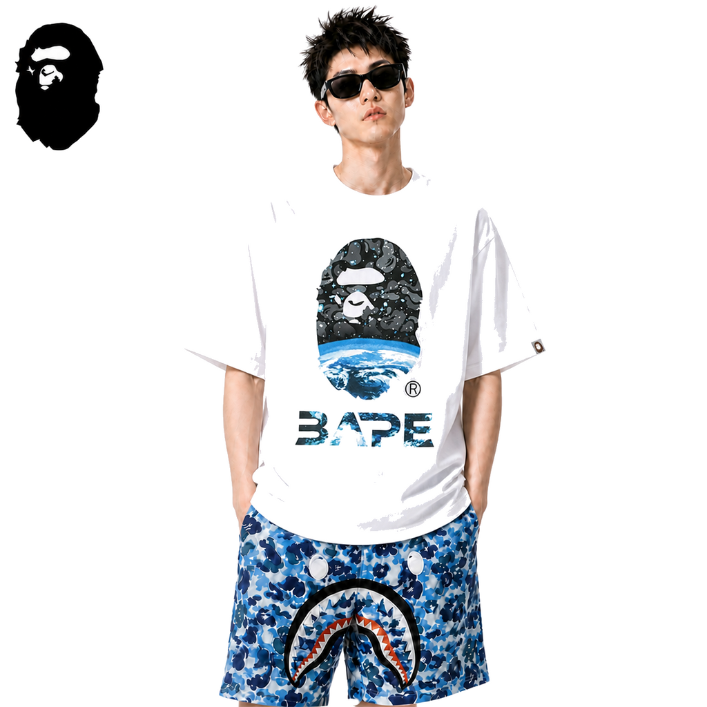BAPE Mid-Autumn Camo Ape Head Men's T-Shirt - White