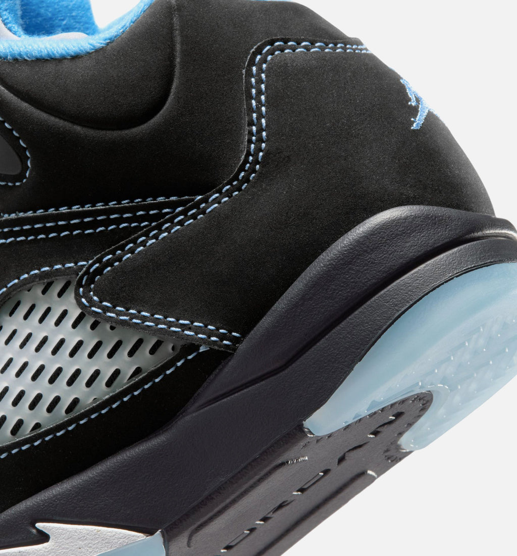 Air Jordan 5 Retro 'Black Carolina' Preschool - Black/University Blue/White
