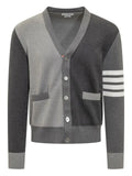 Thom Browne Funmix cotton crepe milano stitch cardigan