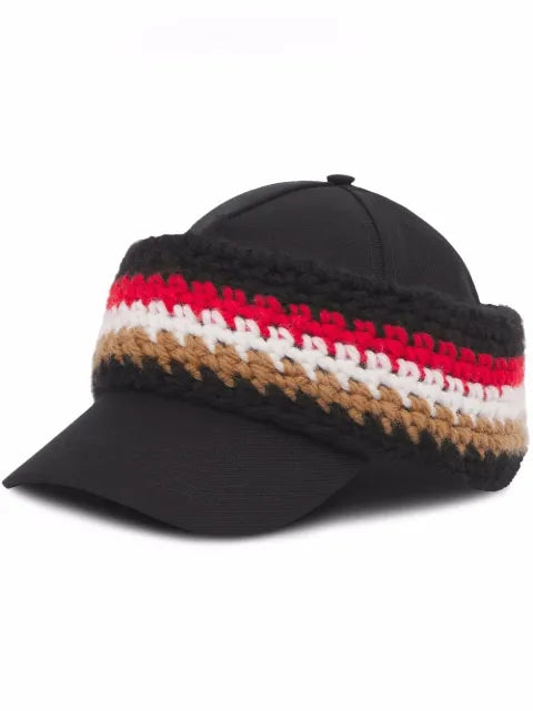Burberry baseball cap with knitted Stirnband
