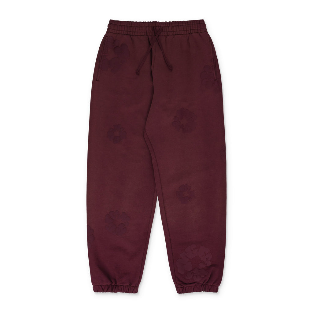 Maroon Mono Wreath Sweatpants 'Beet Root'