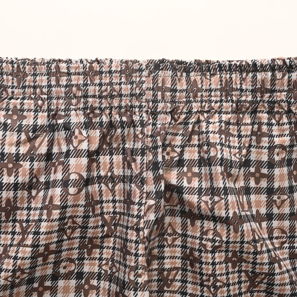 Monogram Plaid Shorts