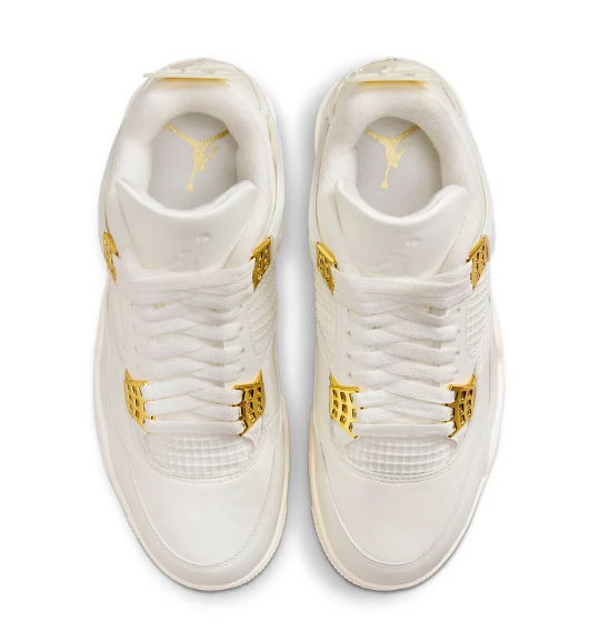 Air Jordan 4 Retro 'Metallic Gold' – Women's Sneakers AQ9129-170