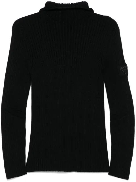 Prada ribbed-knit hoodie
