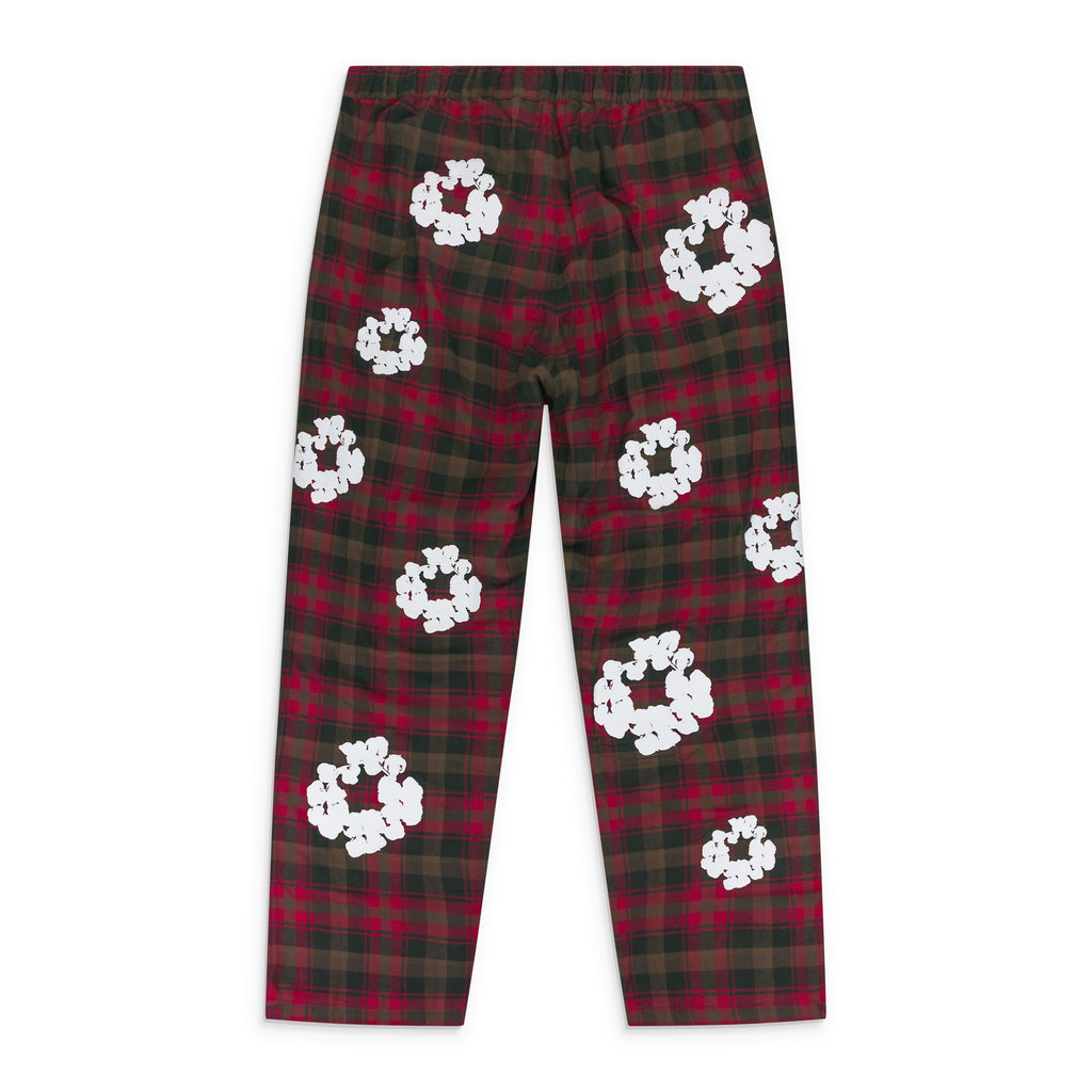 Red Cotton Wreath Pajama Pants