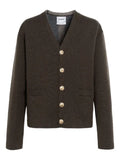 Barrie V-neck gold-button cardigan