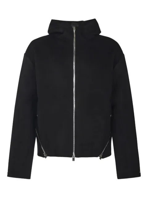 HELIOT EMIL Lasing zip-up hooded jacket