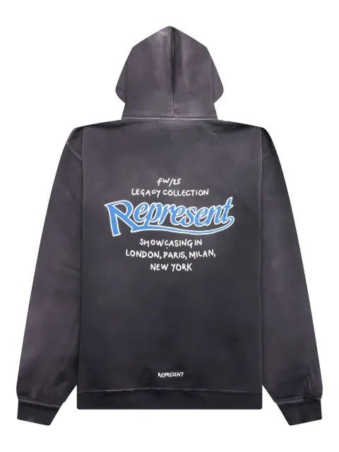 Represent showcasing hoodie
