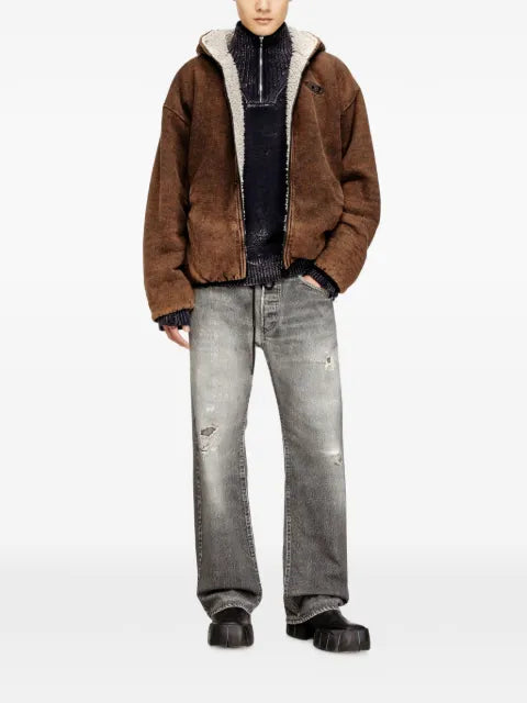 Diesel S-Bryan embroidered-logo reversible jacket