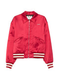 Second/Layer satin-finish embroidered bomber jacket