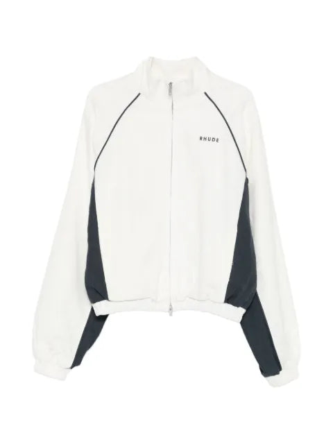 RHUDE Ramona zip-fastening panelled-detail sweatshirt