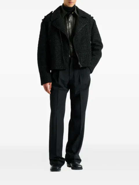 Balmain tweed biker jacket