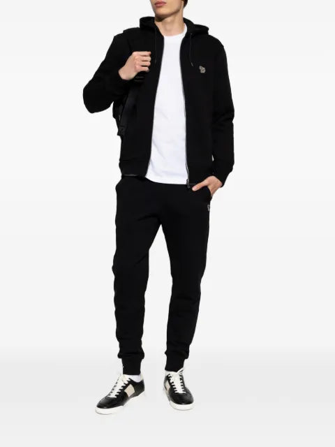 PS Paul Smith Zebra-patch zip-up hoodie