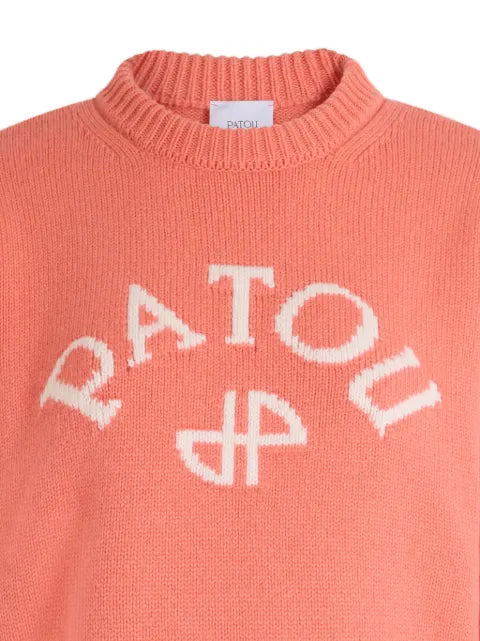 Patou logo-intarsia crew-neck sweater