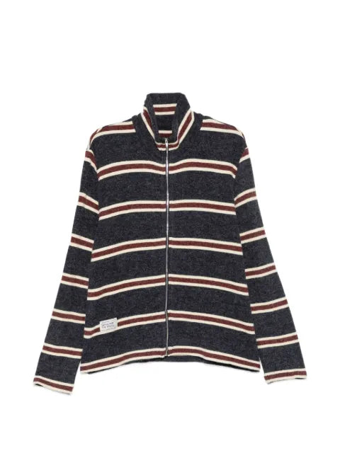 Song For The Mute striped zip-up cardigan