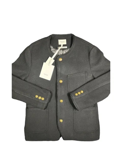 A BATHING APE® collarless wool jacket