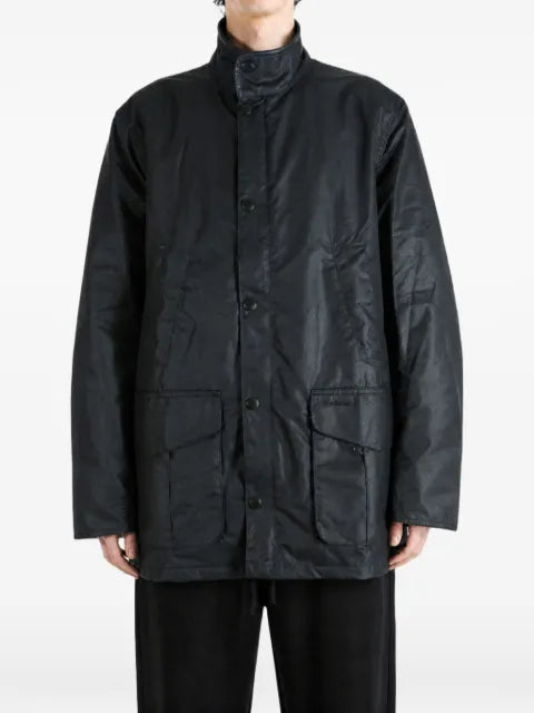 Barbour waxed-finish multi-pocket jacket