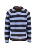 Emporio Armani striped mohair-blend sweater