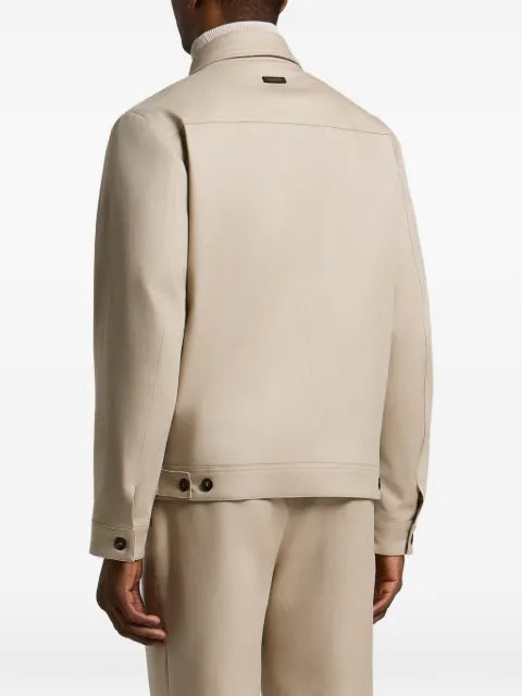 Peserico zip-up chest-pocket jacket