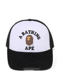 A BATHING APE® College mesh trucker cap
