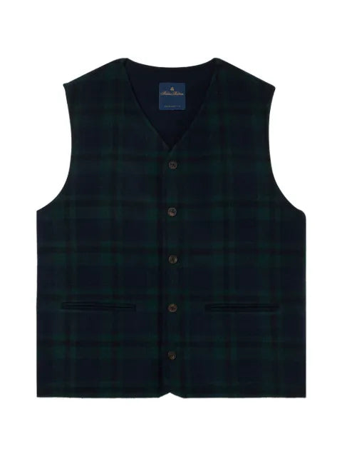Brooks Brothers Blackwatch check-pattern vest