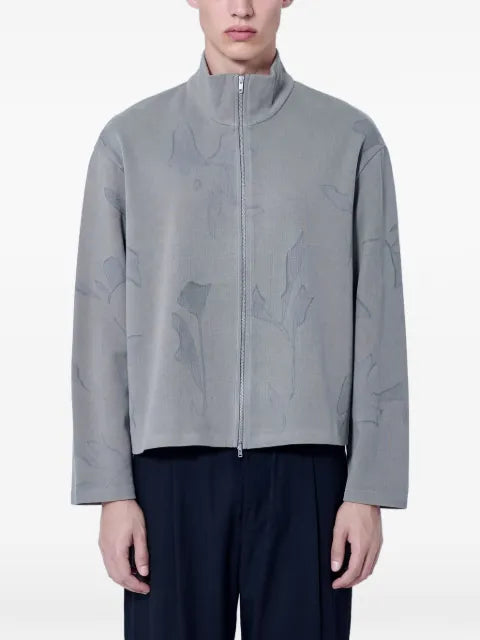 OUR LEGACY Silt Flower patterned zip-up sweater