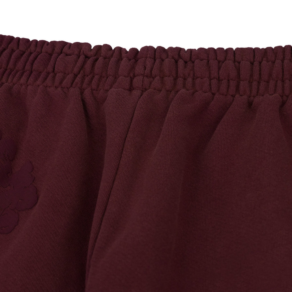 Maroon Mono Wreath Sweatpants 'Beet Root'