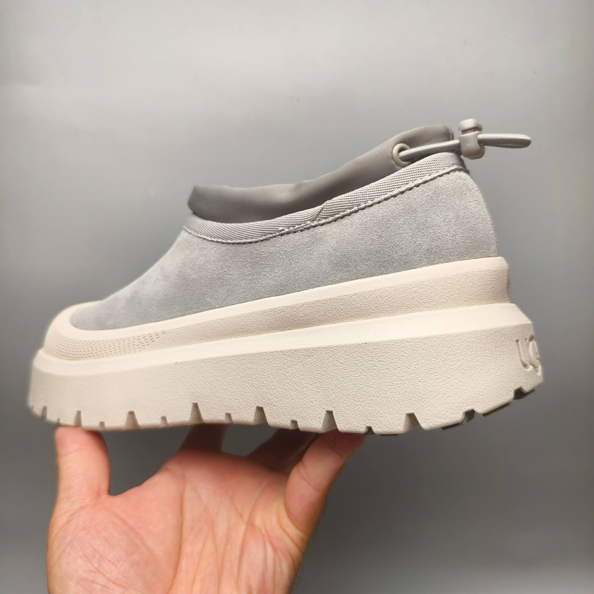 Light Grey Slip-On Trendy Casual Sneakers — New Arrival | In Stock