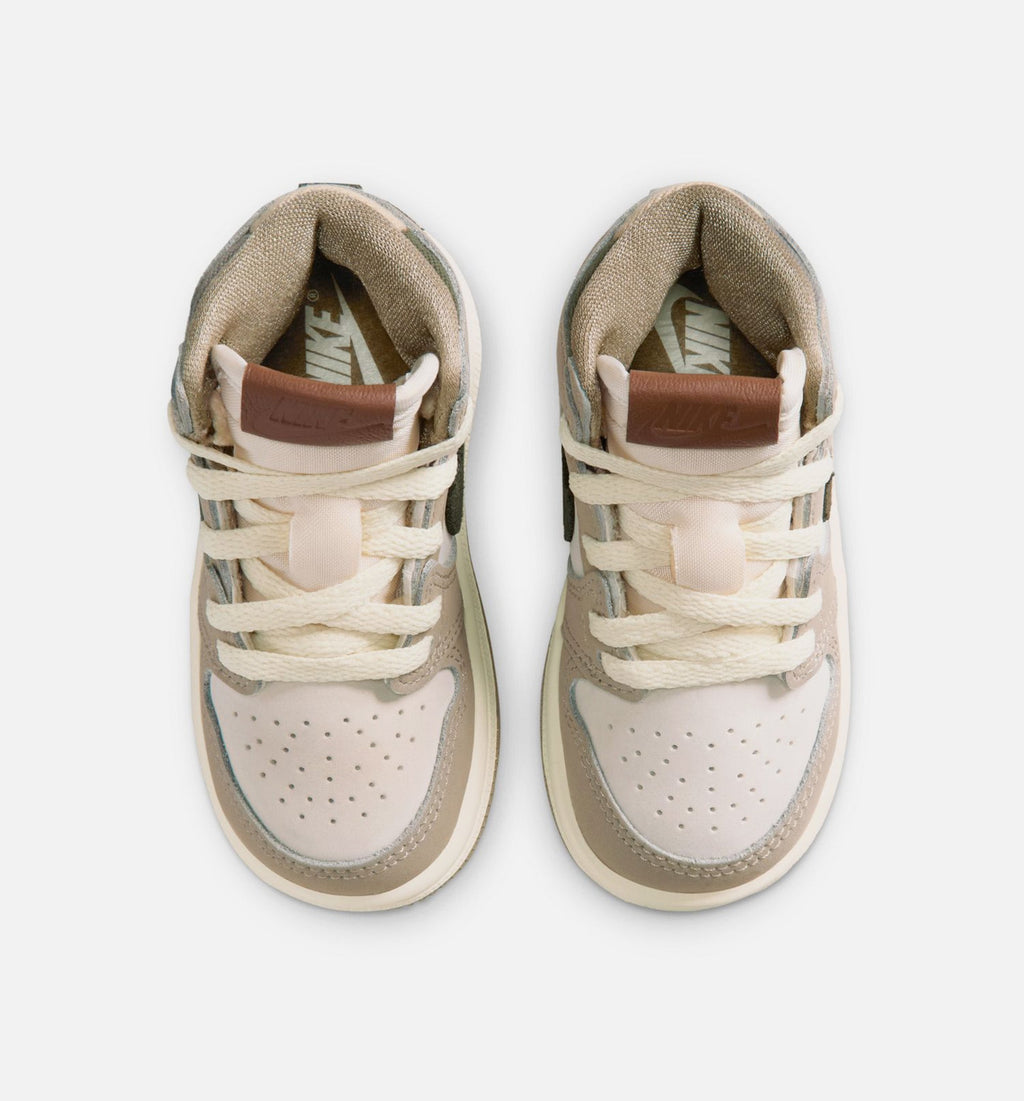 Air Jordan 1 Retro High OG Khaki Infant & Toddler Lifestyle Shoe - Khaki/Sail/Coconut Milk/Cargo Khaki