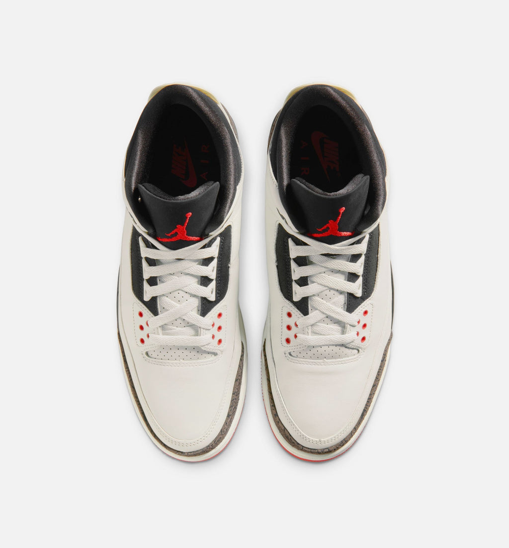 Air Jordan 3 Retro "Sail and University Red" Men's Lifestyle Shoes – Sail/Black/University Red/Pale Ivory