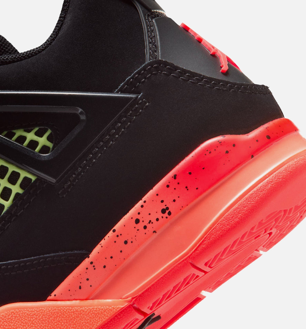 Air Jordan 4 Retro Black Infrared 23 Preschool – Black/Infrared 23/Bright Mango