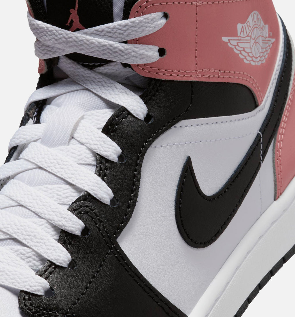 Air Jordan 1 Mid – Men's Lifestyle Shoe in White/Rust Pink/Black