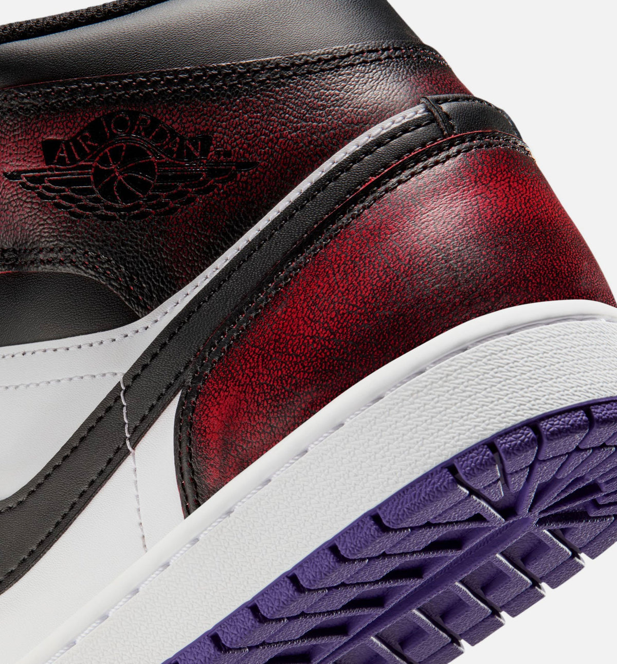Air Jordan 1 Mid SE “True Red White Court Purple Black” Men's Lifestyle Shoes