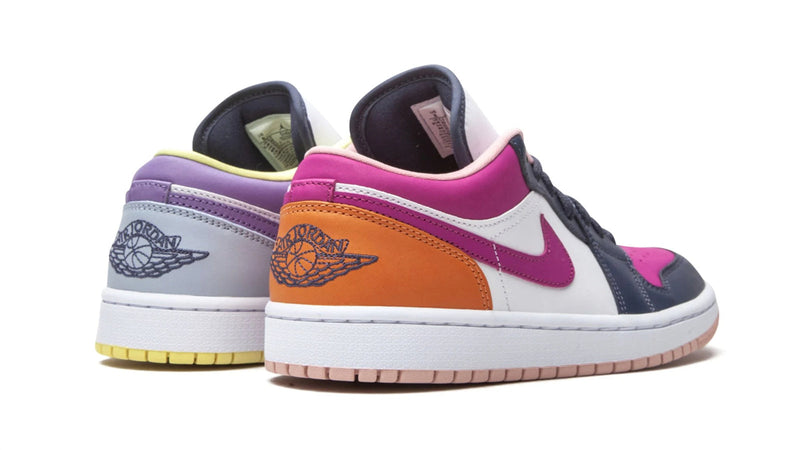 Air Jordan 1 Low SE 'Mismatched Purple & Magenta' Women's Sneakers