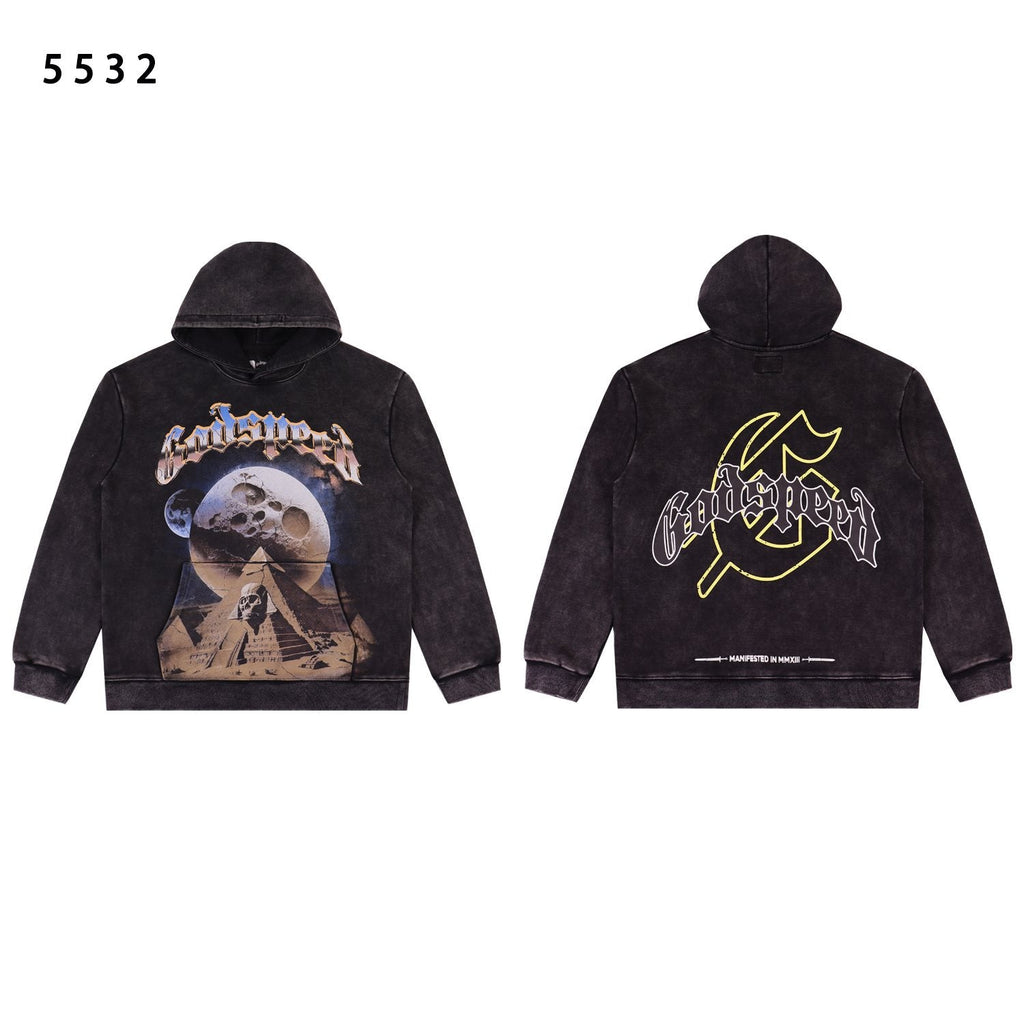 Godspeed Victory Toast Skull Graphic Hoodie