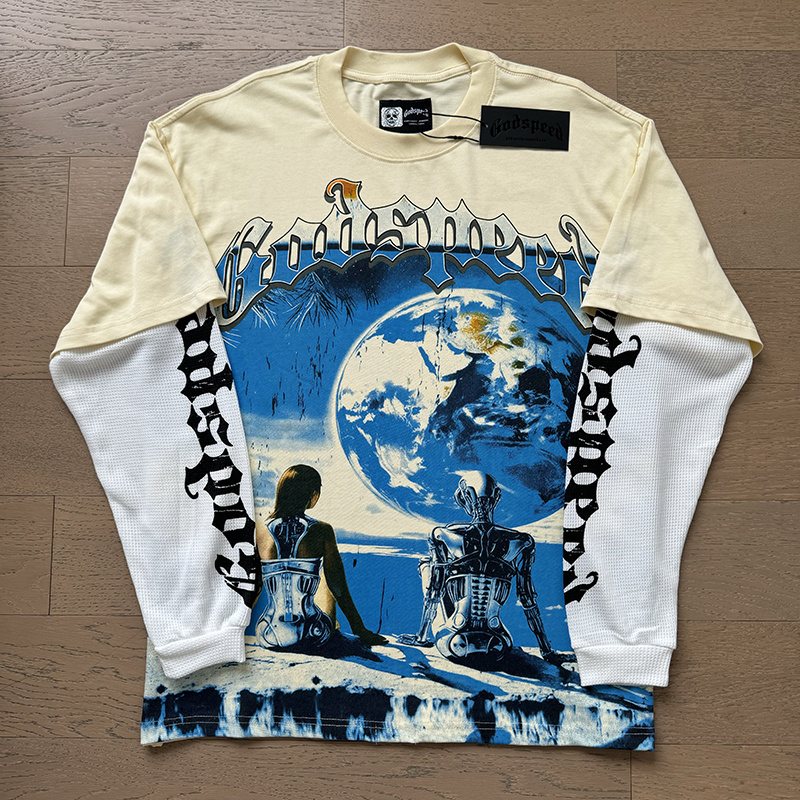 Godspeed E Pluribus Unum Faux Layered Long-Sleeve T-Shirt