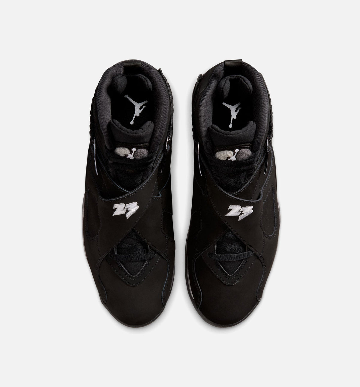 Air Jordan 8 Retro Chrome Black and Light Graphite Men's Lifestyle Shoe - Black/White/Light Graphite