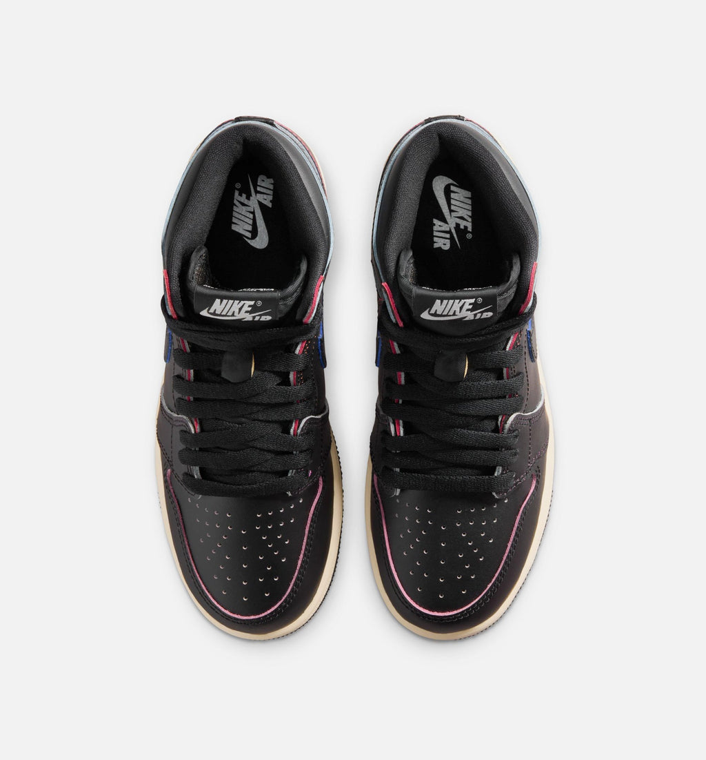 Air Jordan 1 Retro High OG Big Kids' Lifestyle Shoes - Black/Muslin