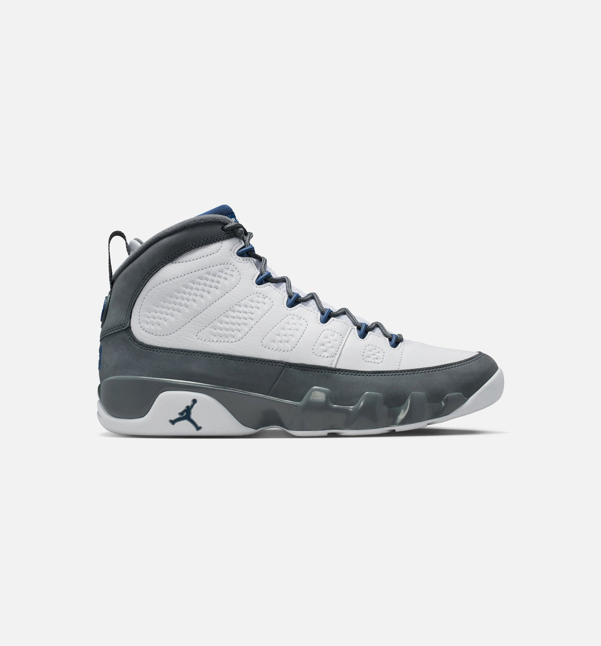 Air Jordan 9 Retro Flint Grey & French Blue Men's Lifestyle Shoes - White/French Blue/Flint Grey