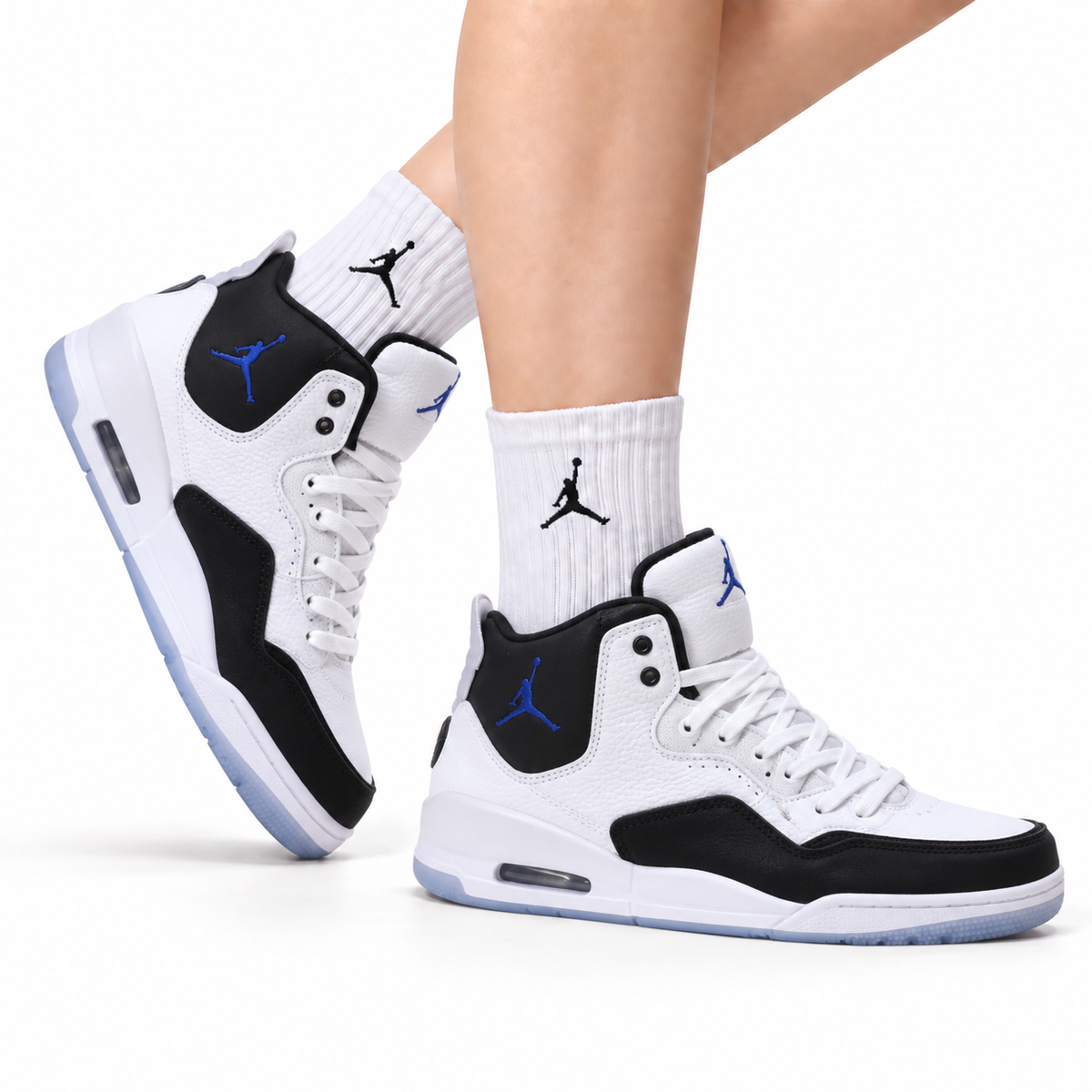 Jordan Legacy 312 High White Black Royal Blue Sneakers