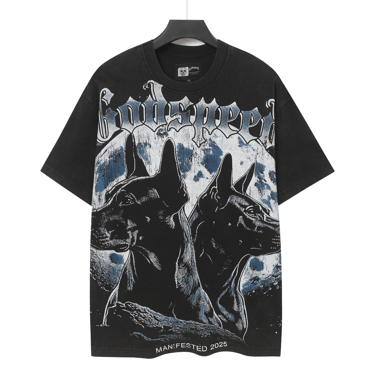 Godspeed Doberman Moon Graphic T-Shirt