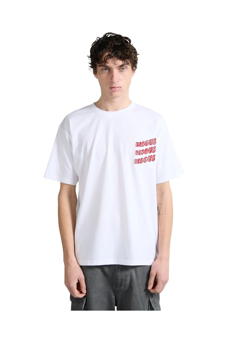 BISOUS SKATEBOARDS SONICS APPLICATION T-SHIRT White