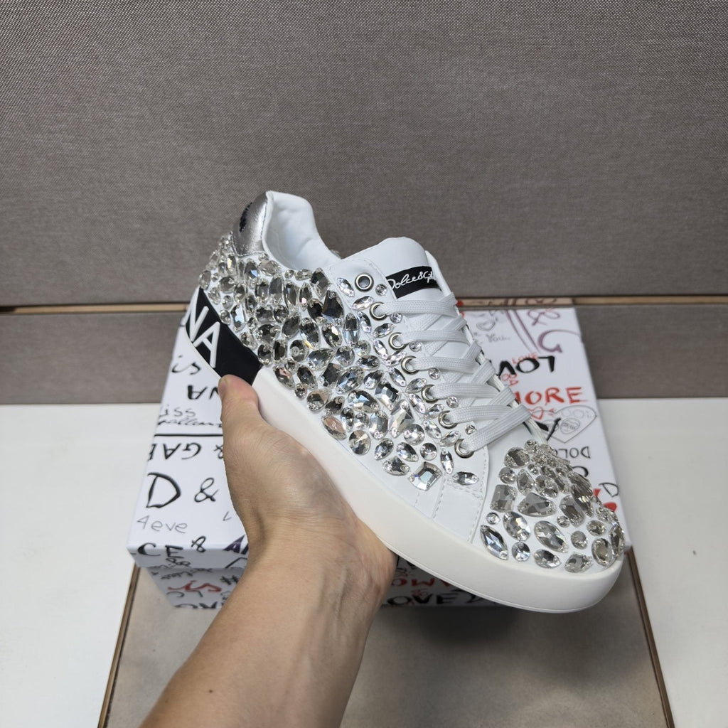 Dolce & Gabbana Crystal Low-Top Sneakers