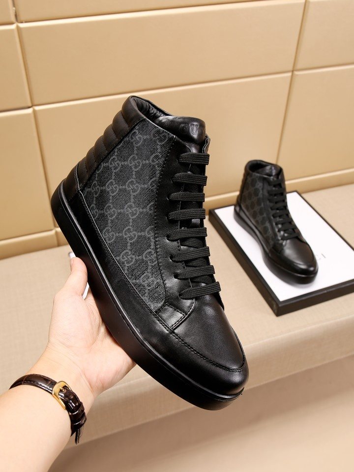 Gucci Men's GG-Pattern High-Top Sneakers