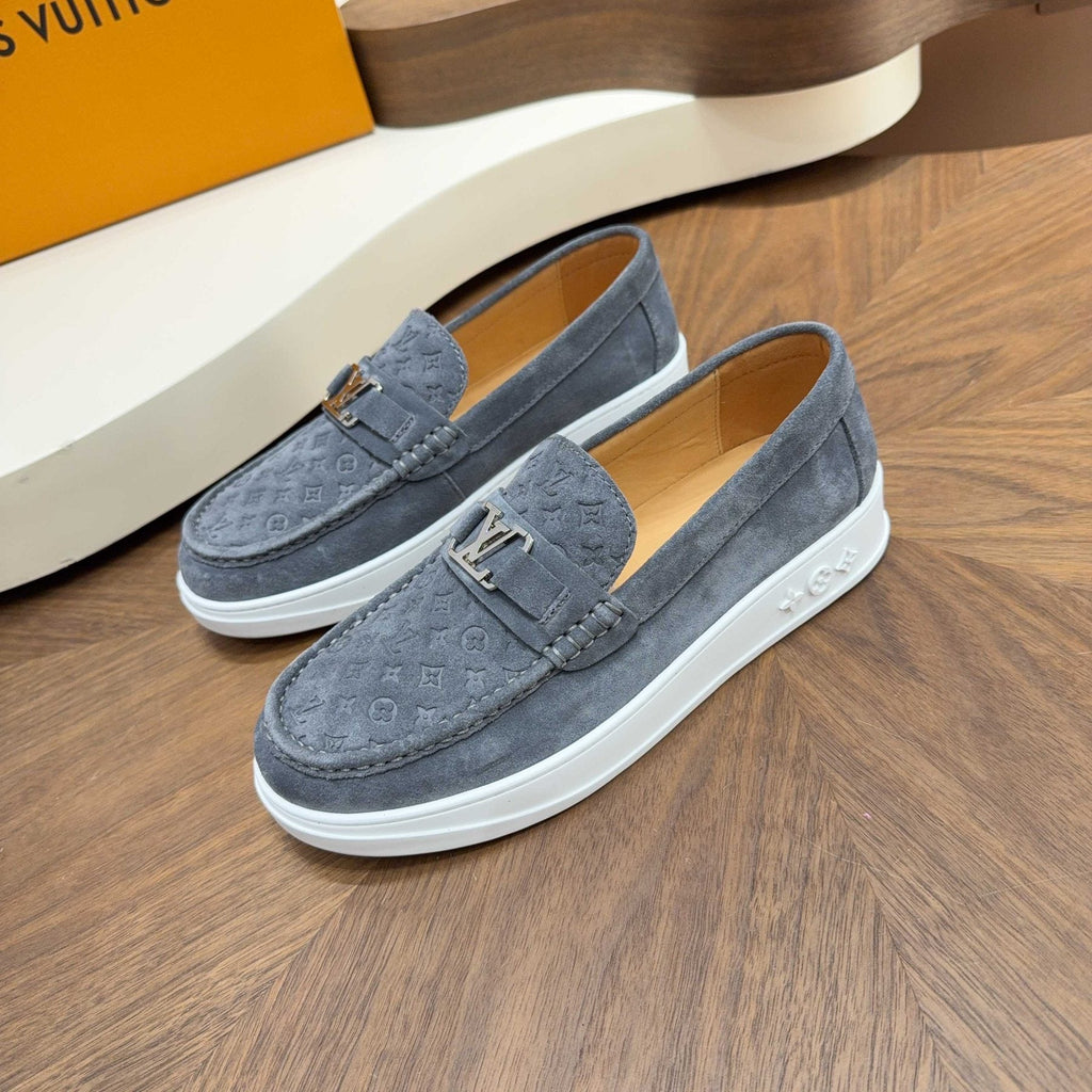 Louis Vuitton Men's Monogram Slip-On Sneakers - Moc-Toe Stitching