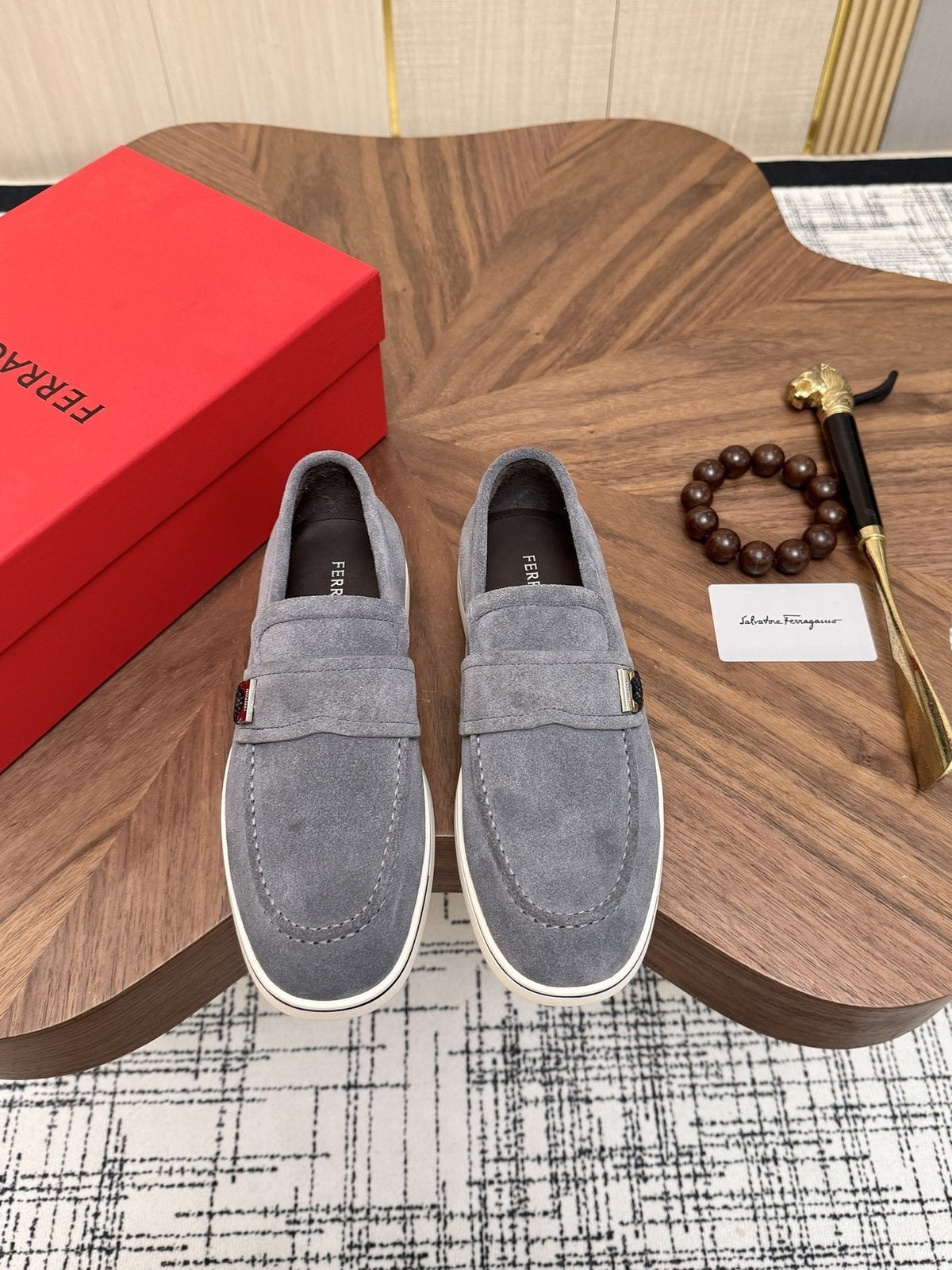 Salvatore Ferragamo Men's Textured Slip-On Loafers