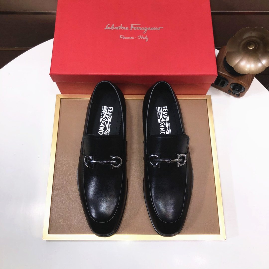 Ferragamo Horsebit Leather Loafers