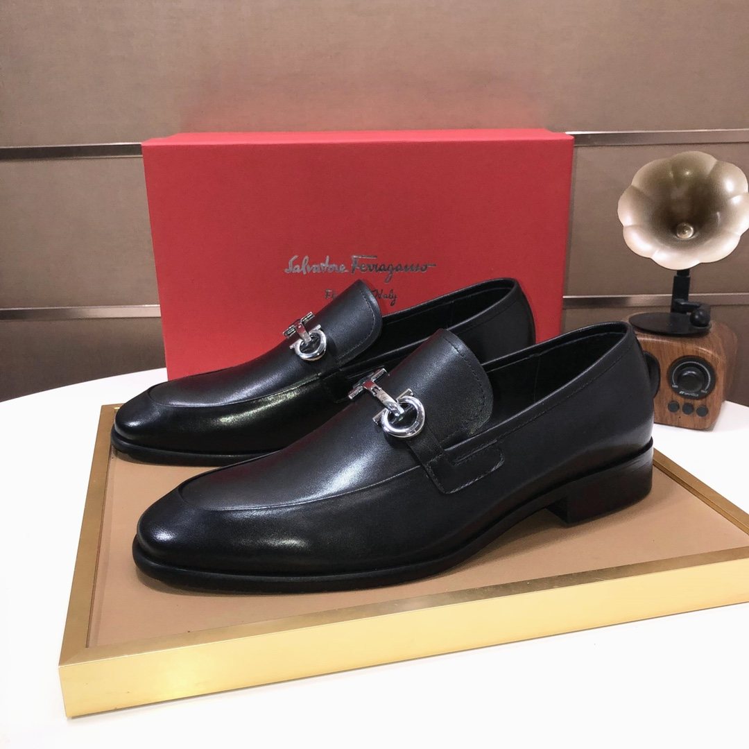 Ferragamo Horsebit Leather Loafers