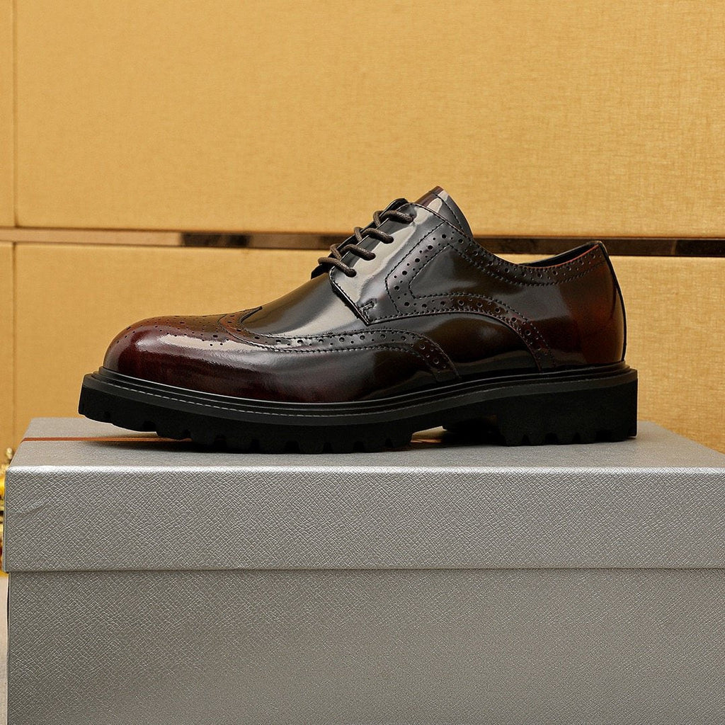 Prada Brogue Lug-Sole Derby Shoes